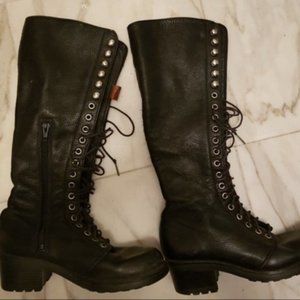 Roots leather lace up boots vintage
